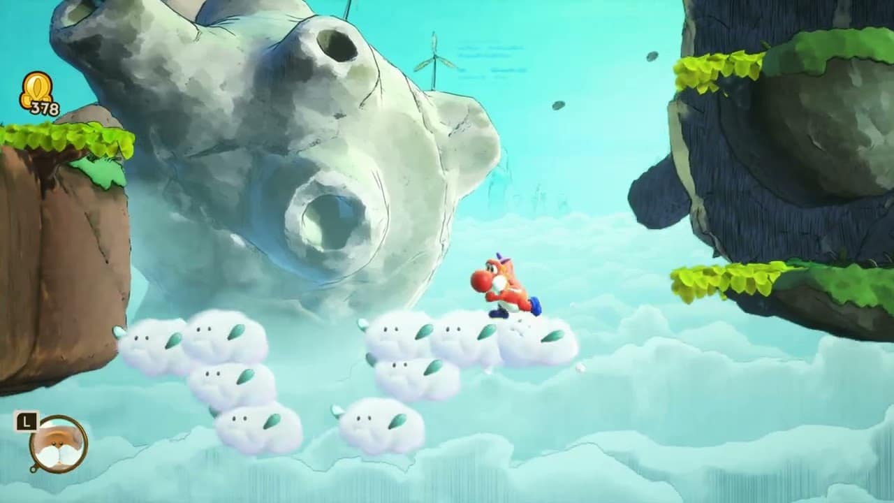 Yoshi and The Mysterious Book – Chapter 2 Mountain Tops: Got To Goal On Fluffy Flying Clouds