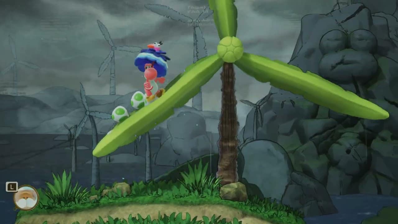 Yoshi and The Mysterious Book – Chapter 2 Mountaintops: Discover Plumebrella Gameplay