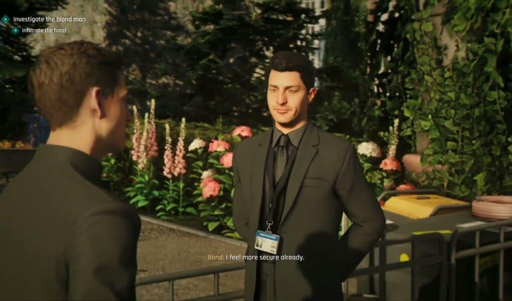 007 First Light – In Position: Investigate The Blond Man: Follow Bellhop | Talk with Security Guard