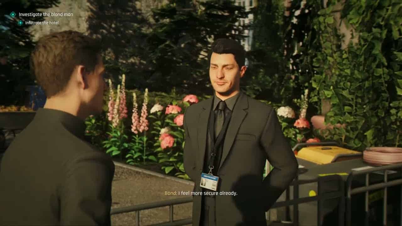 007 First Light – In Position: Investigate The Blond Man: Follow Bellhop | Talk with Security Guard