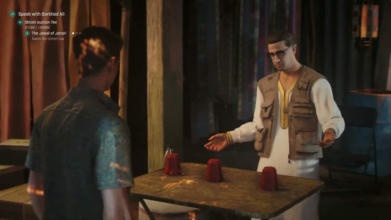 007 First Light – The Past Never Dies: The Jewel of Jahari: Guess The Correct Cup Gameplay Sequence