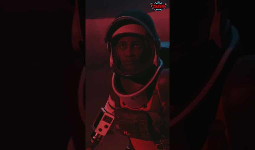 Aphelion – Astronaut Meets Crystal Entity: Cave’s Red Light Unleashes Spiky Formations! #shorts