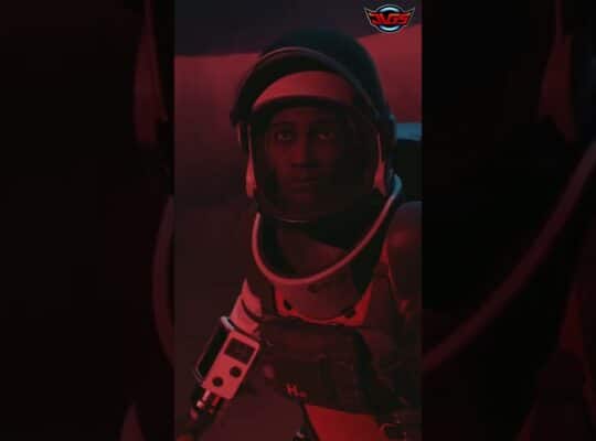 Aphelion – Astronaut Meets Crystal Entity: Cave’s Red Light Unleashes Spiky Formations! #shorts