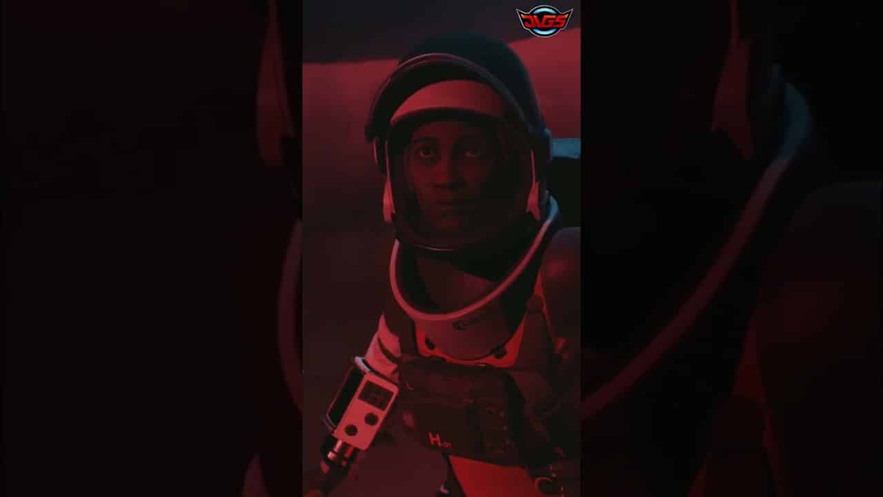 Aphelion – Astronaut Meets Crystal Entity: Cave’s Red Light Unleashes Spiky Formations! #shorts