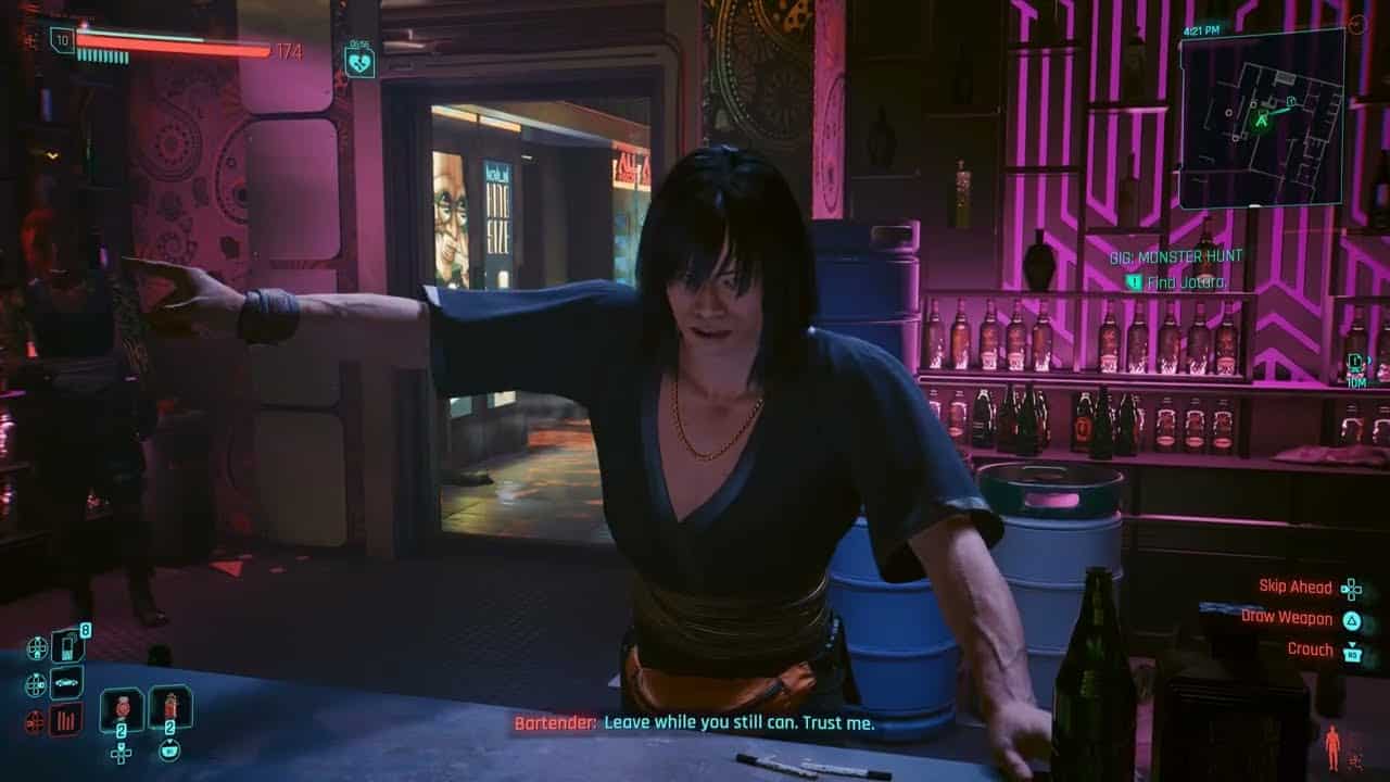 Cyberpunk 2077 – Gig: Monster Hunt: Find and Neutralize Jotaro | Leave The Club | PS5 Pro