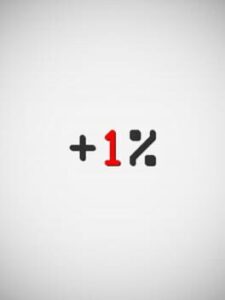 +1%