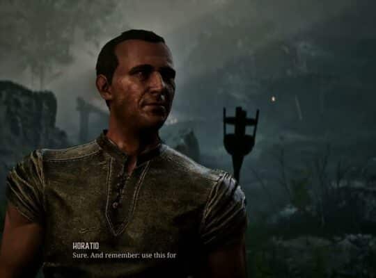 Gothic Remake – Chapter 1 New Camp: Talk To Horatio “I Will Take On The Ricelord” Gain +5 Strength