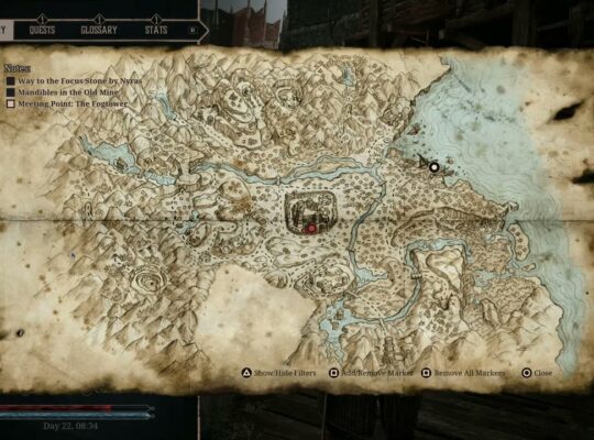 Gothic Remake – Chapter 3 The Water Mages Plan: Map with Marked Lighthouse