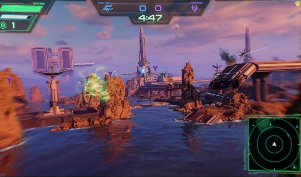 Star Fox – Battle Mode (Online) Corneria Battle For The Bay: Capture Satellite Towers Gameplay