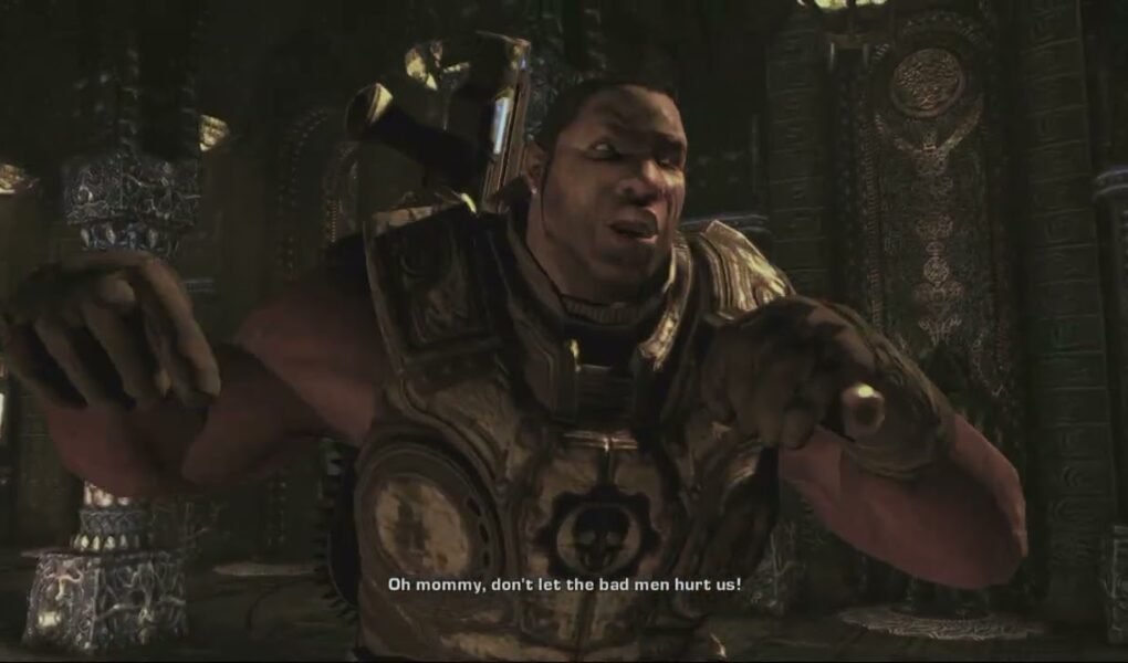 Gears of War 2 – Act 4: Cole Train Grabs Mic Tells Queen Myrrah Off | Adam Fenix Message Cutscene
