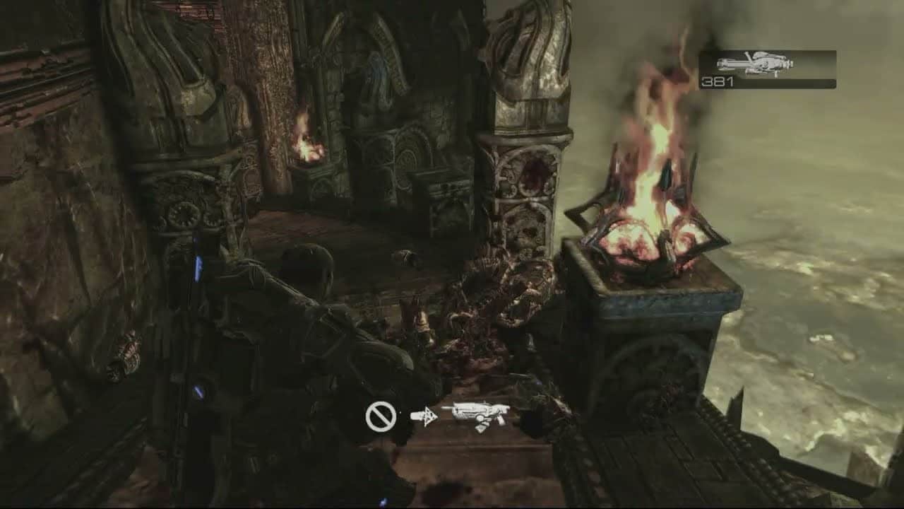 Gears of War 2 – Act 4: Make Your Way Toward The Bottom of The Palace: Mulcher Theron Guards, Kantus