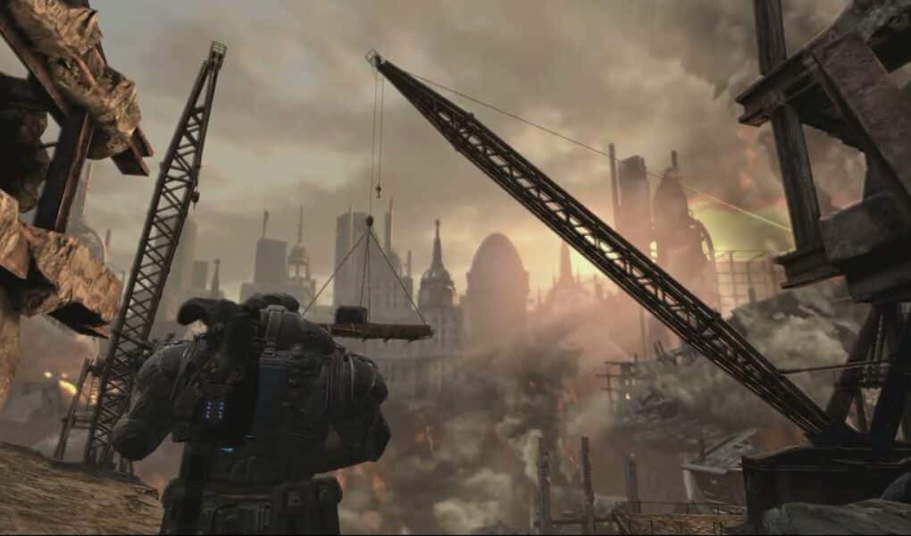 Gears of War 2 – Act 5: Proceed Through Cooper Street | Garage Choice | Reach Sink Hole Gameplay