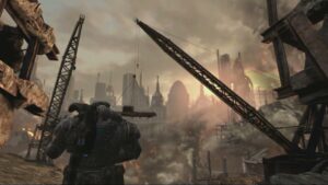 Gears of War 2 – Act 5: Proceed Through Cooper Street | Garage Choice | Reach Sink Hole Gameplay
