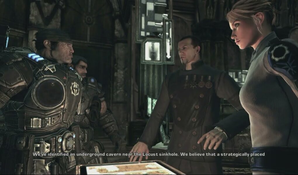 Gears of War 2 – Act 5: Delta Squad Meets with Anya Stroud and Richard Prescott Cutscene