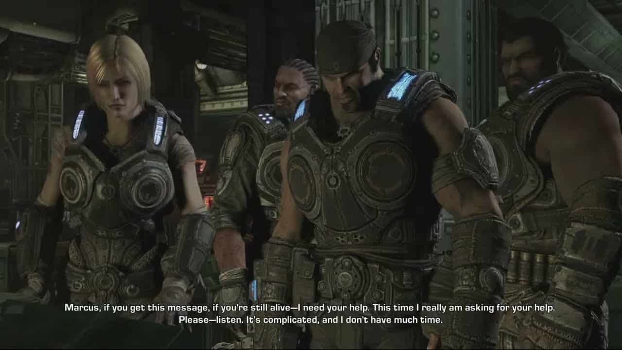 Gears of War 3 – Act 1: Adam Fenix “Solution To Lambent Problem” Message | Marcus Fenix Cutscene