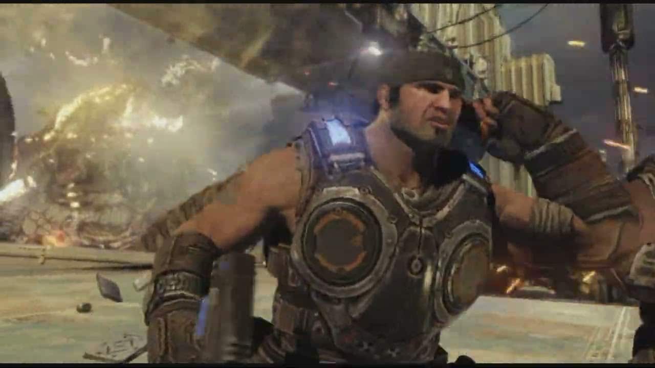 Gears of War 3 – Act 1: Baird and Cole Drop Lambent Tickers Off Bridge Slaying Leviathan Cutscene