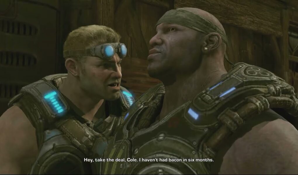 Gears of War 3 – Act 1 Search For Survivors: Stranded Tries To Make Deal For Sam with Bacon Cutscene