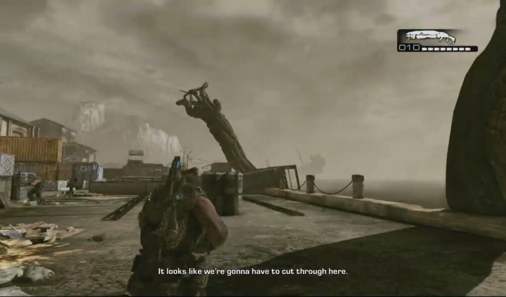 Gears of War 3 – Act 1: Hanover: Get To Cougar’s Stadium: Lambent Locust Docks Combat Gameplay