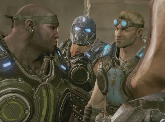 Gears of War 3 – Act 1: Head To Warehouse: Stranded Shoots Clayton Carmine | Talk To Lady Cutscene