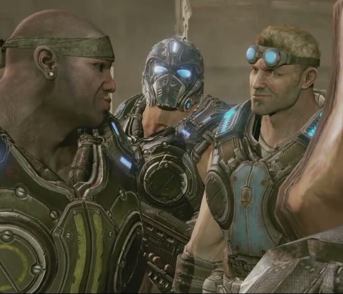 Gears of War 3 – Act 1: Head To Warehouse: Stranded Shoots Clayton Carmine | Talk To Lady Cutscene