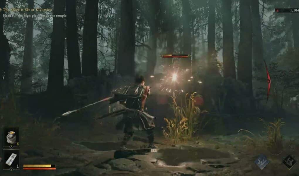 Onimusha: Way of The Warrior DEMO – Head For The High Platform at Temple: Deflect Tutorial Gameplay