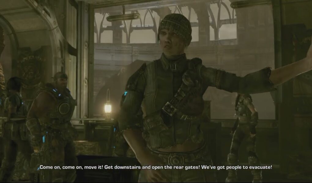 Gears of War 3 – Act 1 Chapter 5 MVP: Talk To The Leader of The Hanover Stranded Cutscene