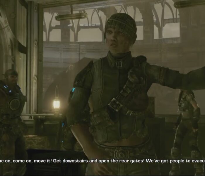 Gears of War 3 – Act 1 Chapter 5 MVP: Talk To The Leader of The Hanover Stranded Cutscene