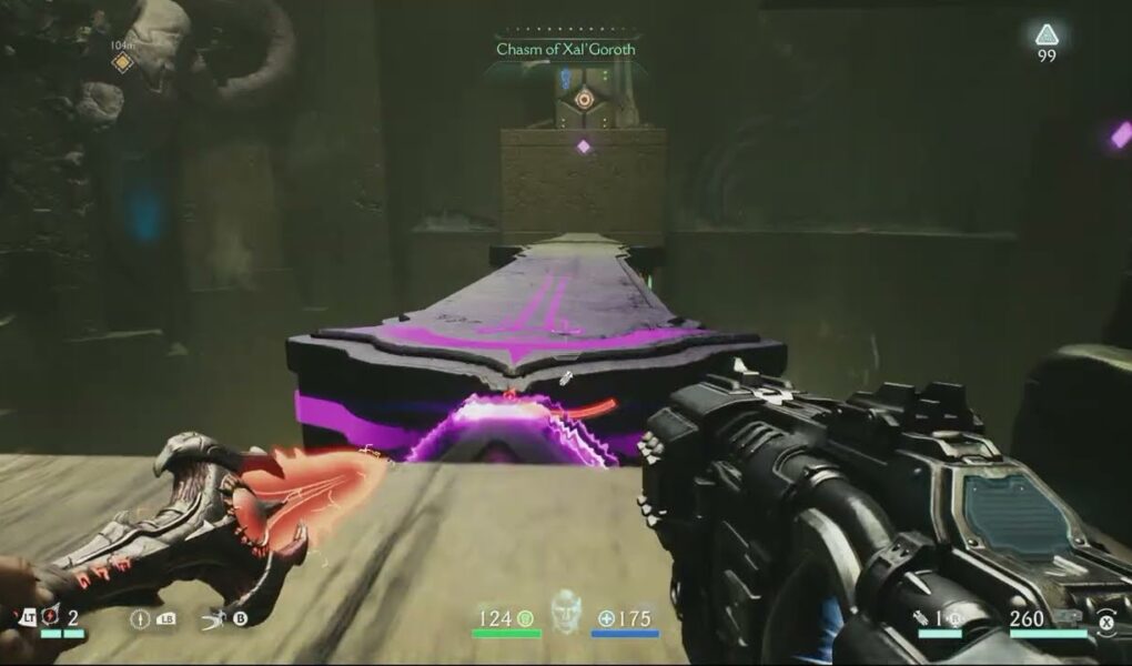 Doom: The Dark Ages Revelations – Chasm of Xal’ Goroth: Power Core Room #2 Puzzle (Pillars, Block)