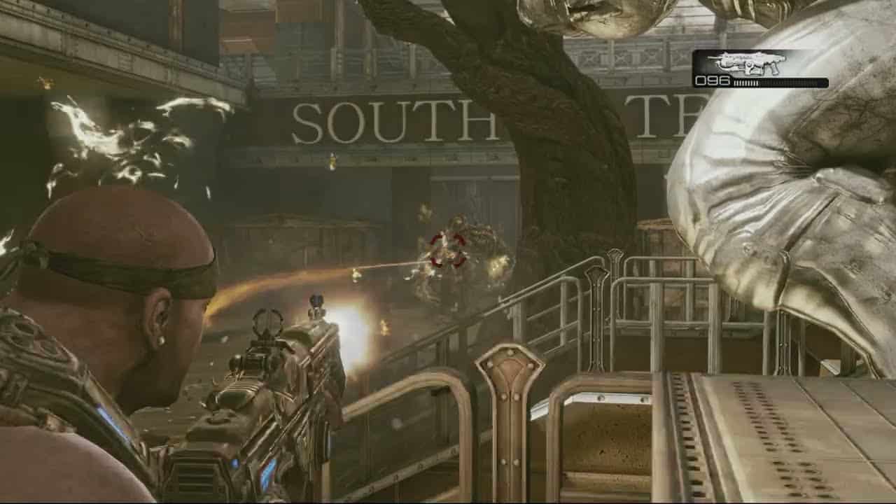 Gears of War 3 – Act 1 Chapter 5 MVP: Choose Upper Level | Clear The Stadium Concourse Gameplay