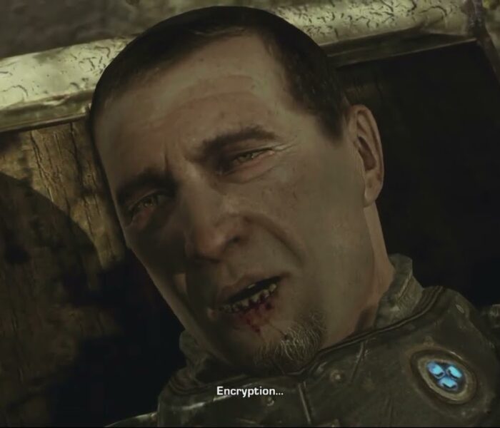 Gears of War 3 – Act 2: Marcus Fenix Talks with Chairman Richard Prescott Before He Dies Cutscene