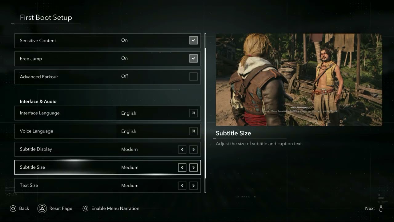 Assassin’s Creed Black Flag Resynched – Initial Set Up: Image Calibration | Accessibility Presets