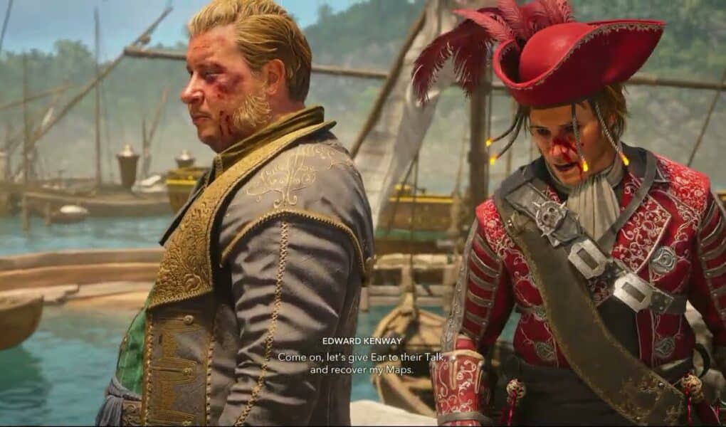 Assassin’s Creed Black Flag Resynched – And My Sugar? Edward Kenway Talks with Stede Bonner Cutscene