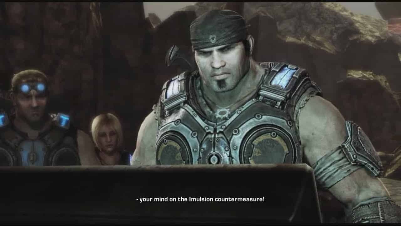 Gears of War 3 – Act 2: Marcus Watches Adam Fenix’s Data Disk “Prescott Abducted Me” Cutscene