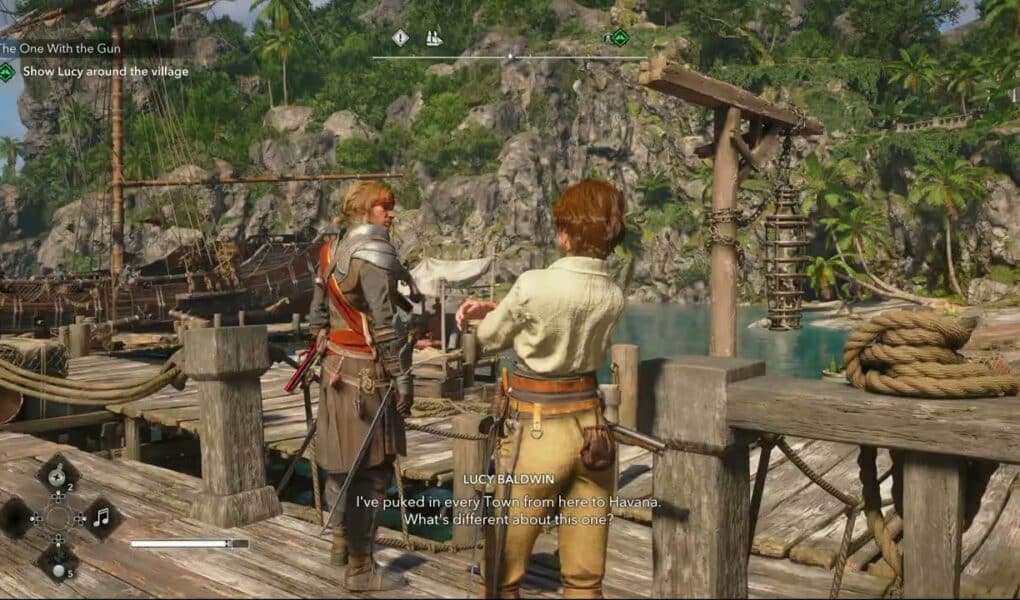 Assassin’s Creed Black Flag Resynced – The One With The Gun: Show Lucy Around The Village Gameplay