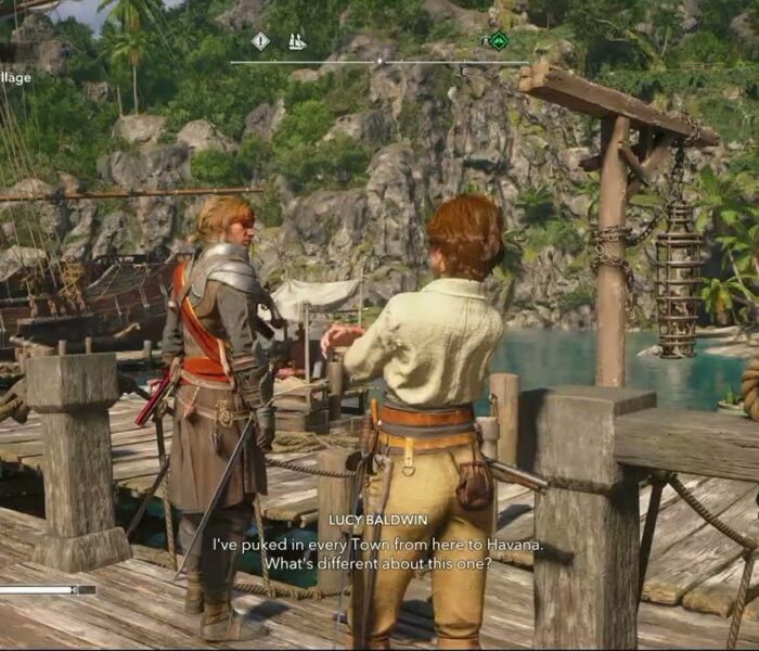 Assassin’s Creed Black Flag Resynced – The One With The Gun: Show Lucy Around The Village Gameplay