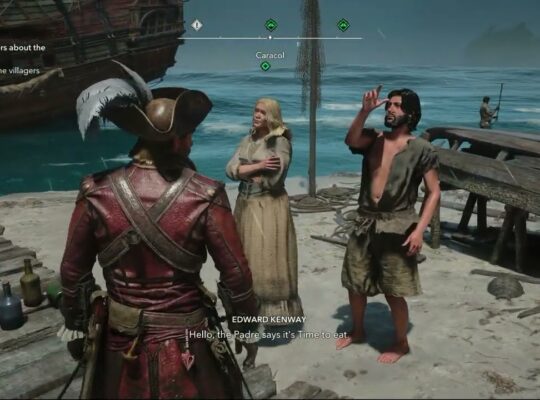 Assassin’s Creed Black Flag Resynced – A Second Chance: Tell The Villagers About The Meal Gameplay