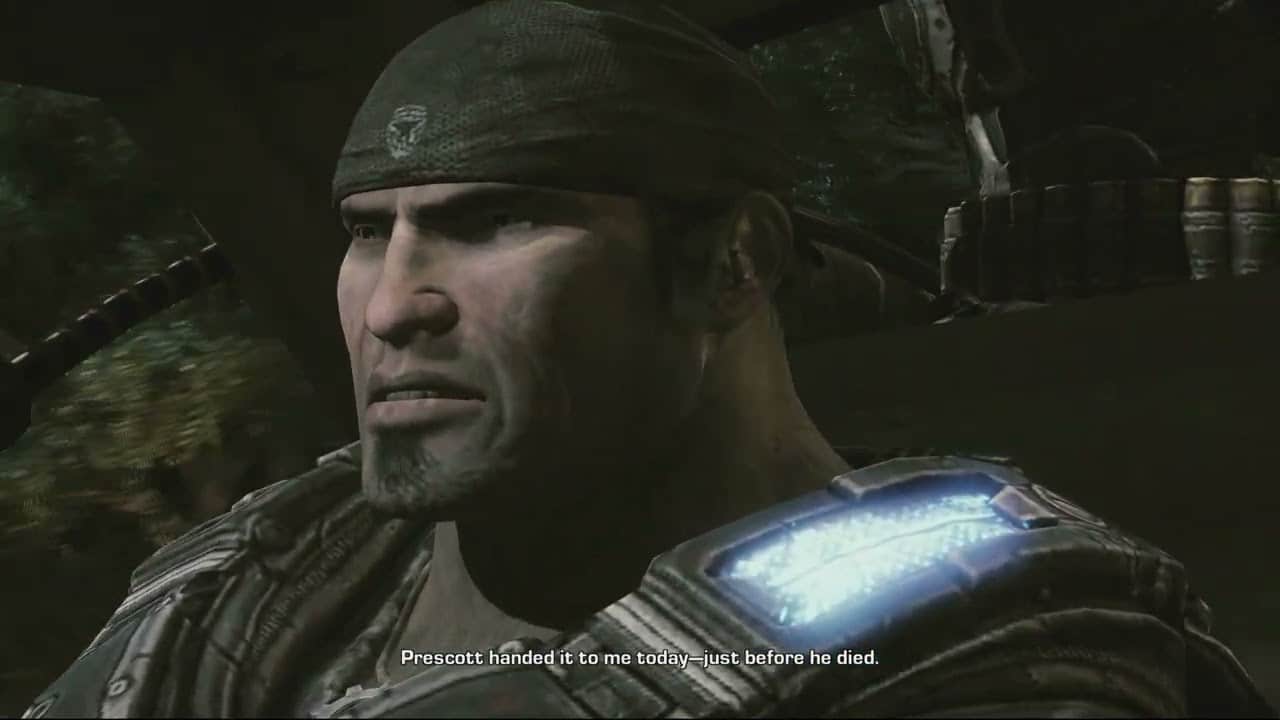 Gears of War 3 – Act 3: Talk To Hoffman On Way To Anvil Gate “Key To Prescott’s Data Disc” Cutscene