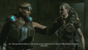 Gears of War 3 – Act 3: Hoffman Gives Marcus Data Disk | Bernadette Mataki Talks with Baird Cutscene
