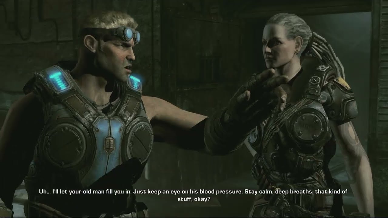 Gears of War 3 – Act 3: Hoffman Gives Marcus Data Disk | Bernadette Mataki Talks with Baird Cutscene