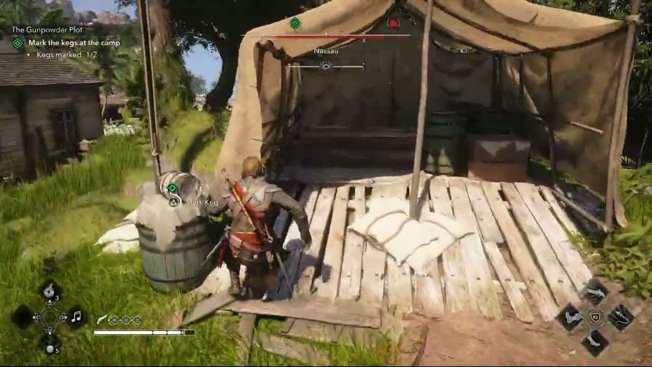 Assassin’s Creed Black Flag Resynced – The Gunpowder Plot: Mark The Kegs In The Cave and Camp