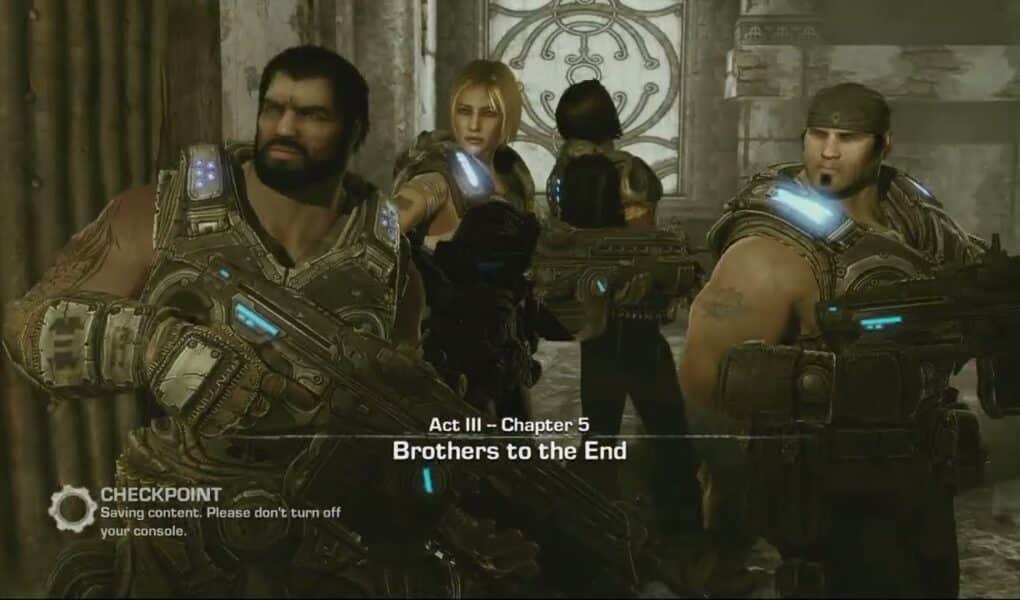 Gears of War 3 – Act 3: Talk with Stranded Man Cutscene | Slay Human Lambent | Search For Fuel Pump