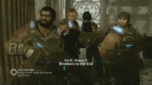Gears of War 3 – Act 3: Talk with Stranded Man Cutscene | Slay Human Lambent | Search For Fuel Pump