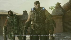Gears of War 3 – Act 3: Ch 4 Ghost Town: Talk To Crazy Man “Stop This Thing From Spreading” Cutscene