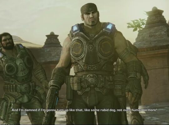 Gears of War 3 – Act 3: Ch 4 Ghost Town: Talk To Crazy Man “Stop This Thing From Spreading” Cutscene