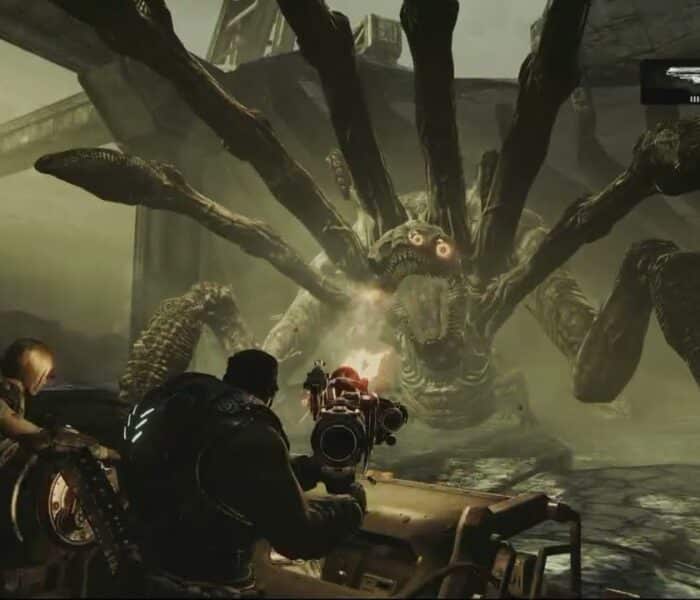 Gears of War 3 – Act 3: Defend the Truck Action Sequence | Fend off Corpsors | Razer Wire The Brumak