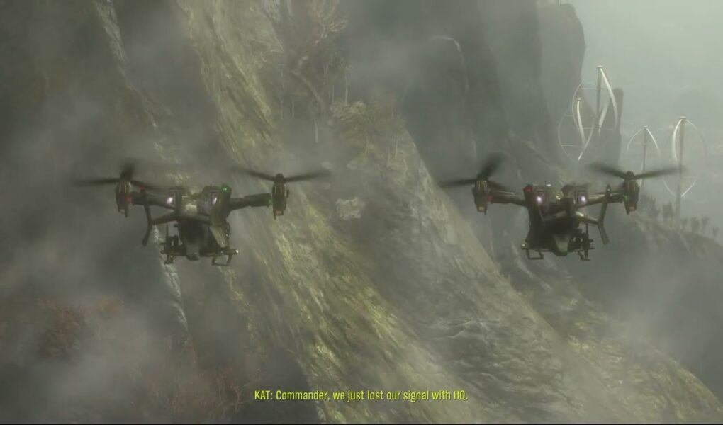 Halo Reach – Winter Contingency: Noble Team Carter, Kat, Jorge, Six | UH 144 Falcon Arrival Cutscene