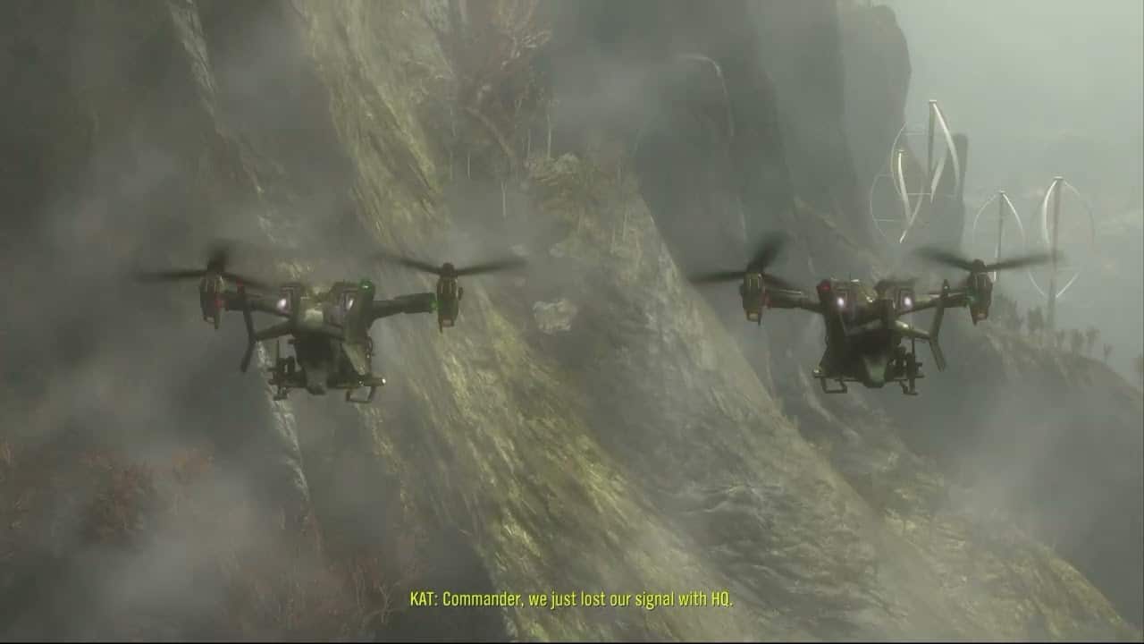 Halo Reach – Winter Contingency: Noble Team Carter, Kat, Jorge, Six | UH 144 Falcon Arrival Cutscene