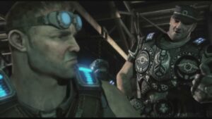 Gears of War 3 – Act 3: Marcus “How Do You Hide An Island?” Hoffman “An Old Sub” Plan Cutscene