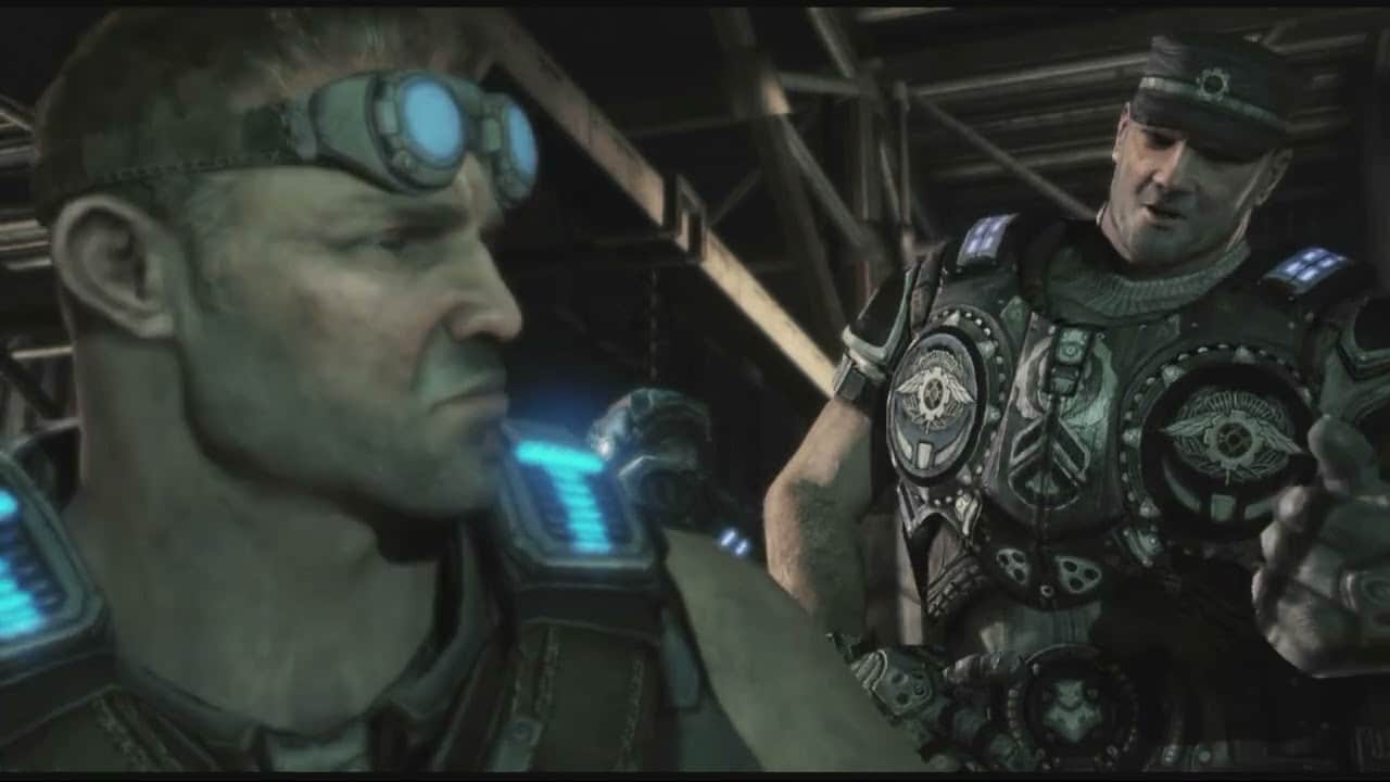 Gears of War 3 – Act 3: Marcus “How Do You Hide An Island?” Hoffman “An Old Sub” Plan Cutscene