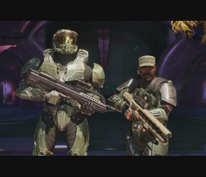 Halo Campaign Evolved – The Most Dangerous Game: Master Chief and Johnson Step Outside Cutscene